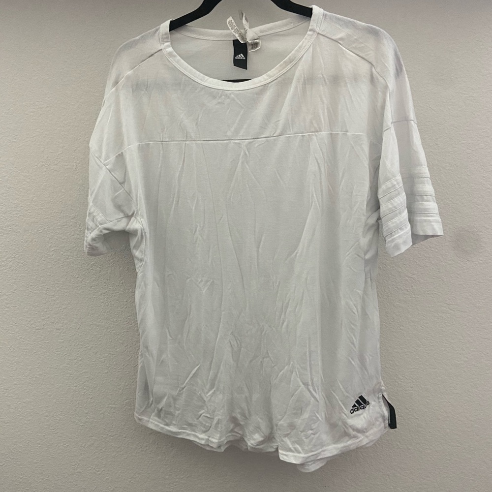 Adidas white workout shirt medium